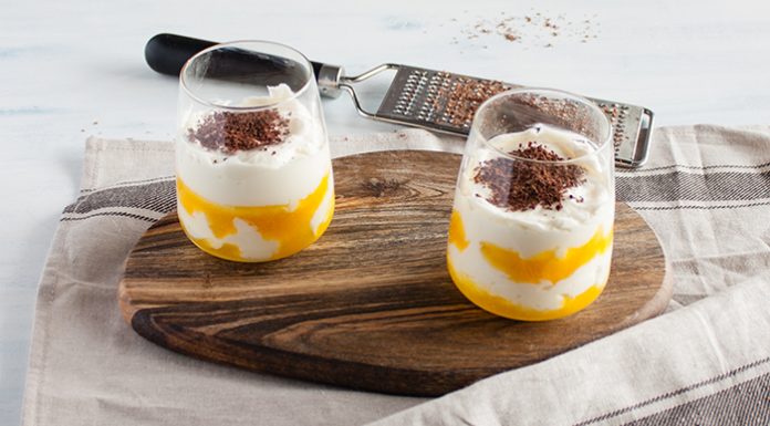 MOUSSE DE YOGUR Y MANGO (SIN LACTOSA) mousse de yogur y mango 2